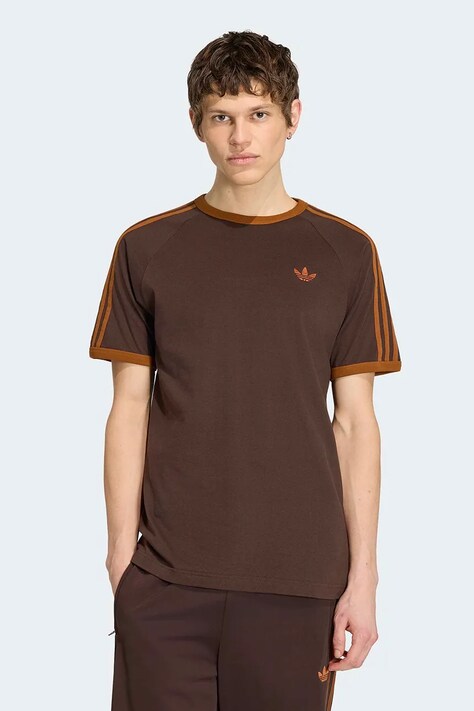 adidas Originals Tričko pánske bavlnené hnedé KT5054