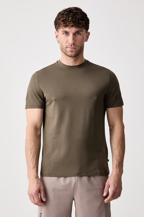 On T-shirt treningowy męski z bawełną Focus-T zielony 1MF10244966