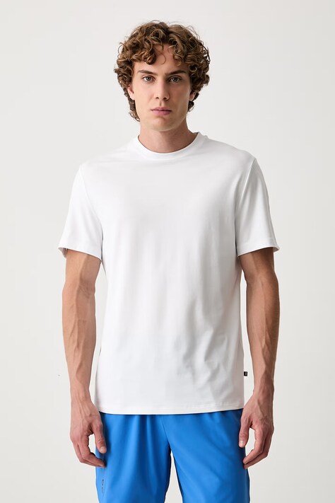 On T-shirt treningowy męski z bawełną Focus-T biały 1MF10240069