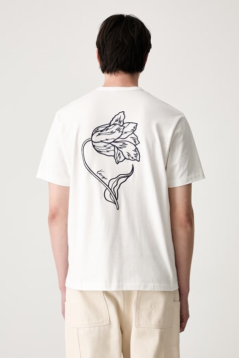 Kenzo T-shirt bawełniany męski biały FG65TS2924SG