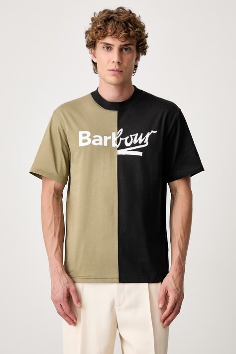 Barbour Mash Up T-shirt bawełniany męski czarny MTS1694BK31