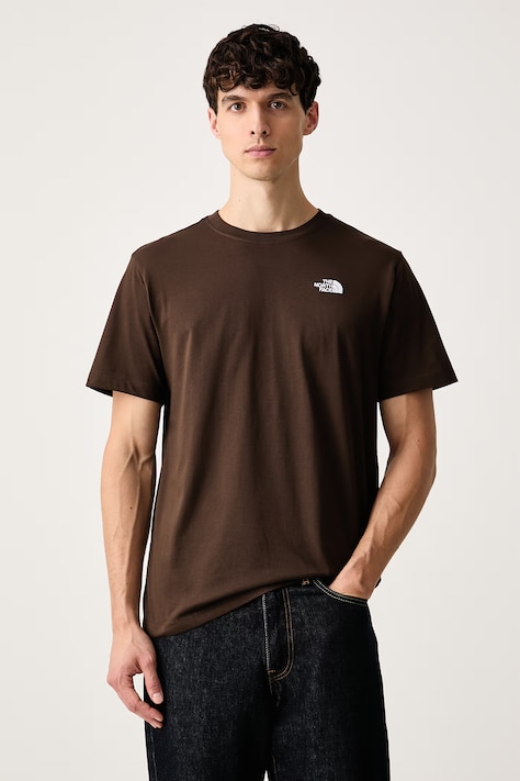 The North Face Kratka majica moška z bombažem Simple Dome rjava NF0A8CZ2NMF1
