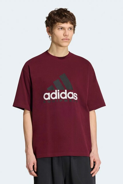 adidas Originals Equipment T-shirt bawełniany męski bordowy KR3963