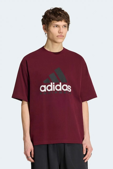 adidas Originals Equipment T-shirt bawełniany męski bordowy KR3963