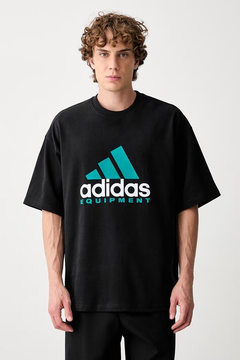 adidas Originals Equipment T-shirt oversize bawełniany męski czarny KR3961