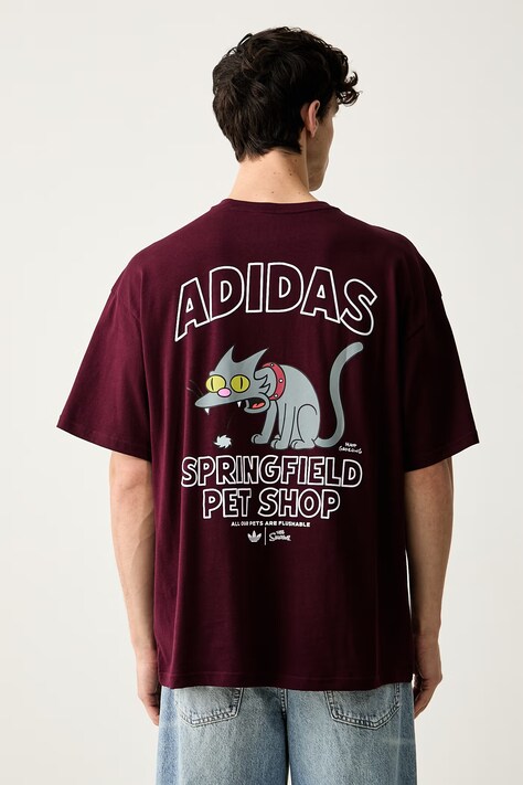 adidas Originals T-shirt męski bawełniany Snowball bordowy LG5065