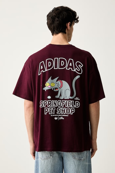 adidas Originals T-shirt męski bawełniany Snowball bordowy LG5065
