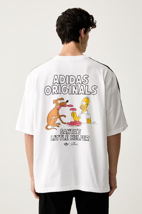 adidas Originals tričko pánské bavlněné Little Santas Helper bílé LG5060