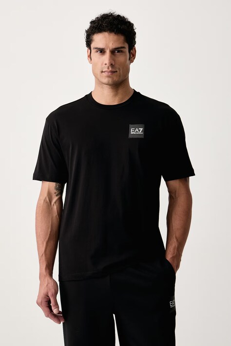 EA7 Emporio Armani T-shirt męski bawełniany czarny AF17789.7M002226