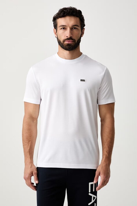 EA7 Emporio Armani T-shirt męski z modalem biały AF13862.7M002096