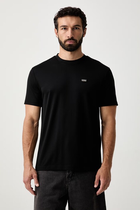 EA7 Emporio Armani T-shirt męski z modalem czarny AF13862.7M002096
