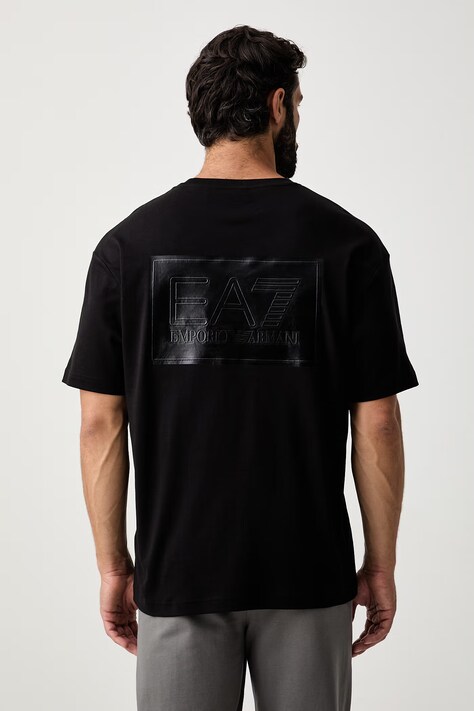 EA7 Emporio Armani T-shirt męski bawełniany czarny AF104441.7M002107