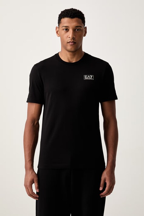 EA7 Emporio Armani T-shirt męski bawełniany czarny AF13741.7M002229