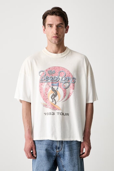 T-shirt z bawełną męski beżowy MLM101225