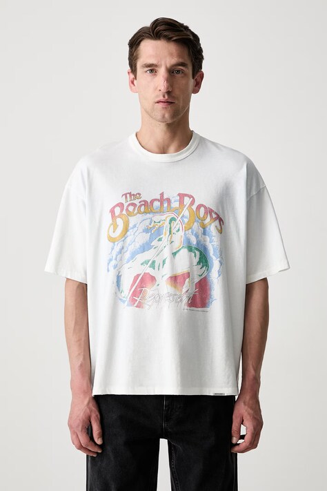 T-shirt z bawełną męski niebieski MLM101223