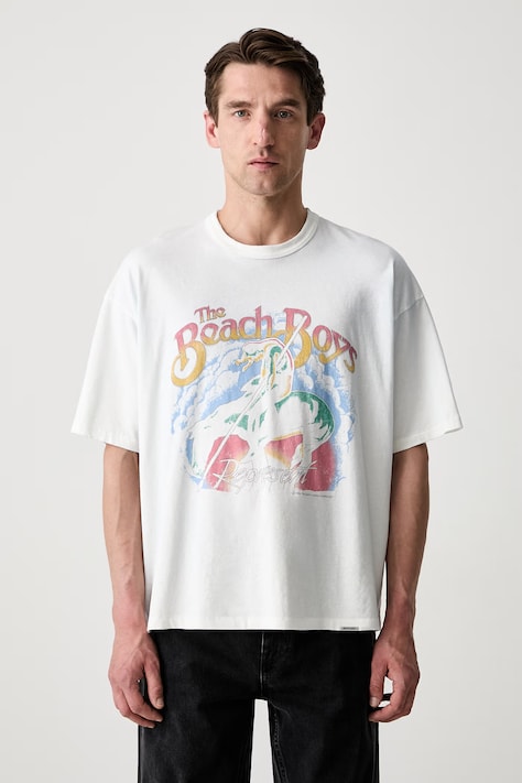 T-shirt z bawełną męski niebieski MLM101223