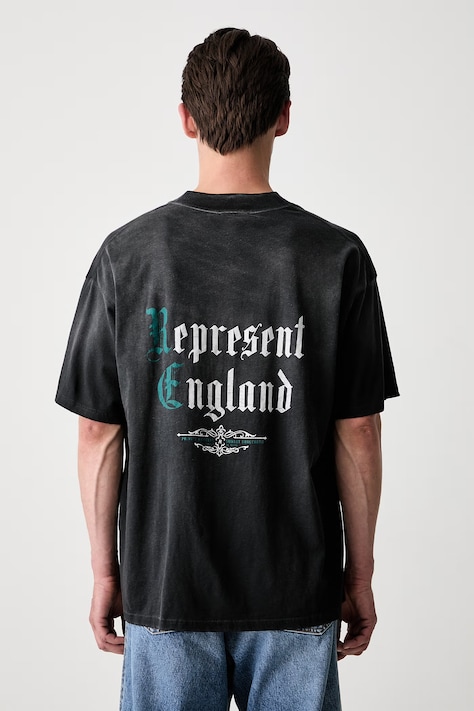 T-shirt z bawełną męski czarny MLM101231