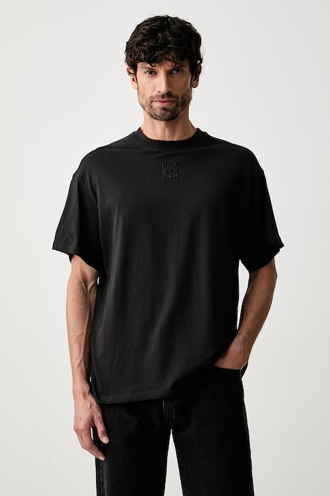 Puma t-shirt da uomo in cotone FUNDAMENTALS nero 694569