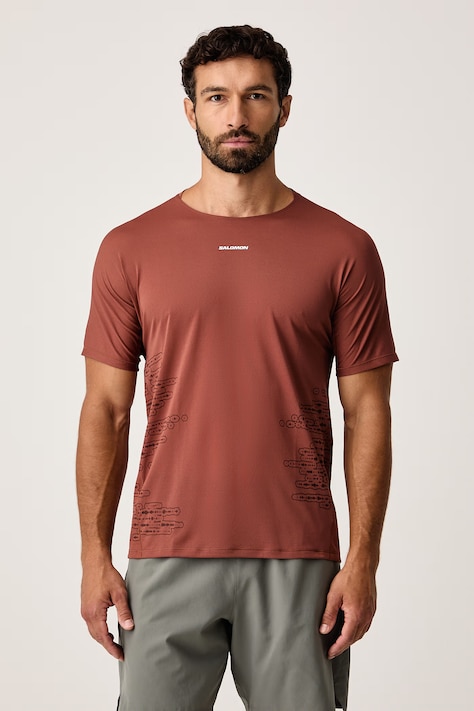 Salomon T-shirt męski brązowy LC2929400