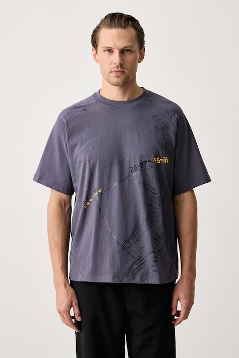 Puma T-shirt męski z bawełną fioletowy 638556