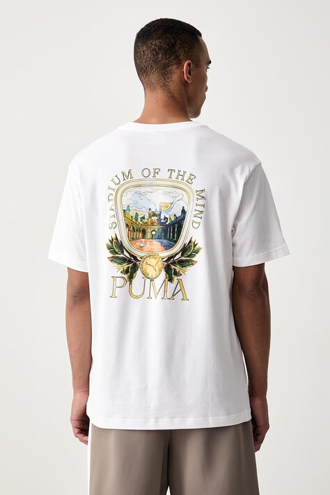 Puma T-shirt męski bawełniany biały 636764