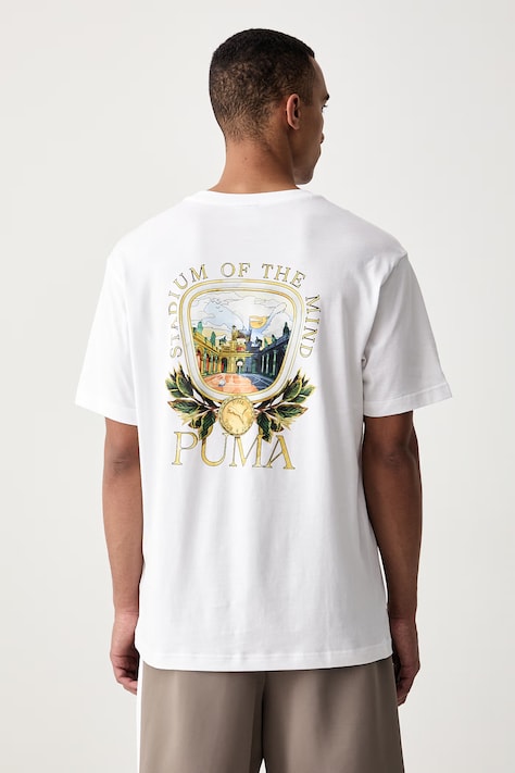 Puma T-shirt męski bawełniany biały 636764