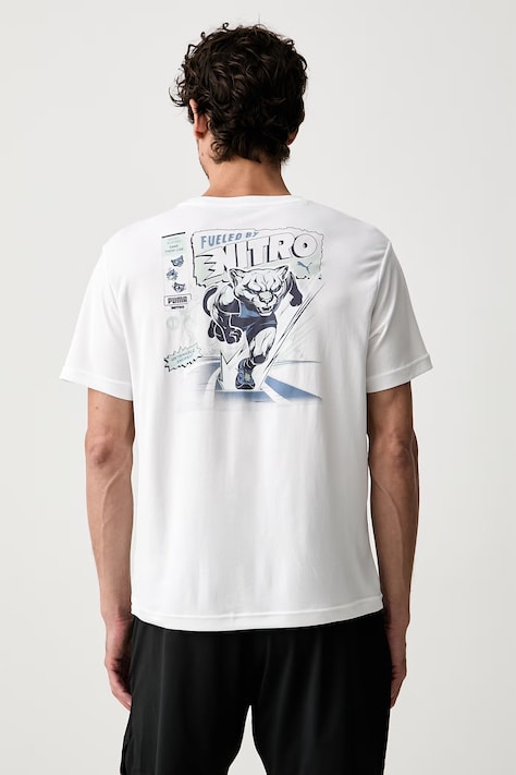 Puma bežecké tričko pánske Run Nitro biele 529000