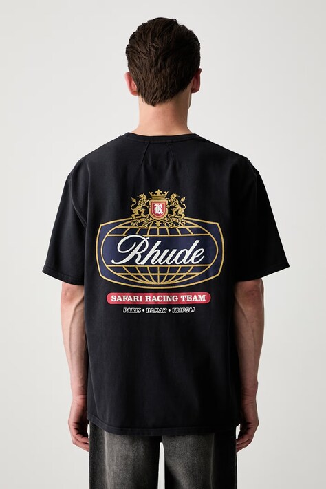 RHUDE t-shirt cotton Men's black RHPF26TT02012