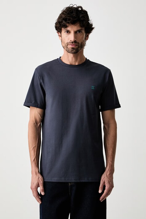 Les Deux T-shirt męski bawełniany granatowy 1002284