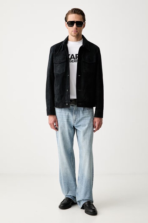 Karl Lagerfeld T-shirt męski bawełniany biały 500235.755780