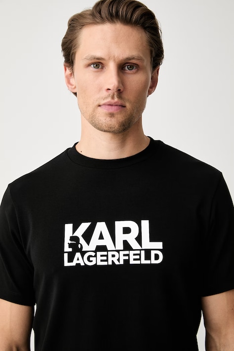 Karl Lagerfeld футболка для мужчин из хлопка чёрная 500235.755780