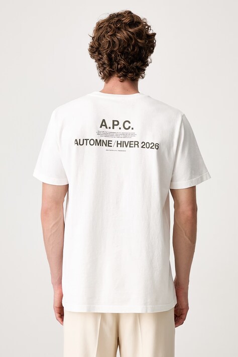 A.P.C. Automne26 T-shirt bawełniany męski biały COHBS.M26470