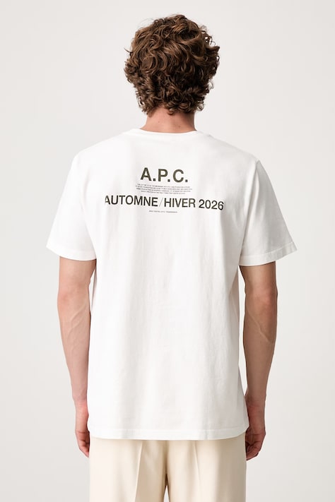 A.P.C. Automne26 T-shirt bawełniany męski biały COHBS.M26470