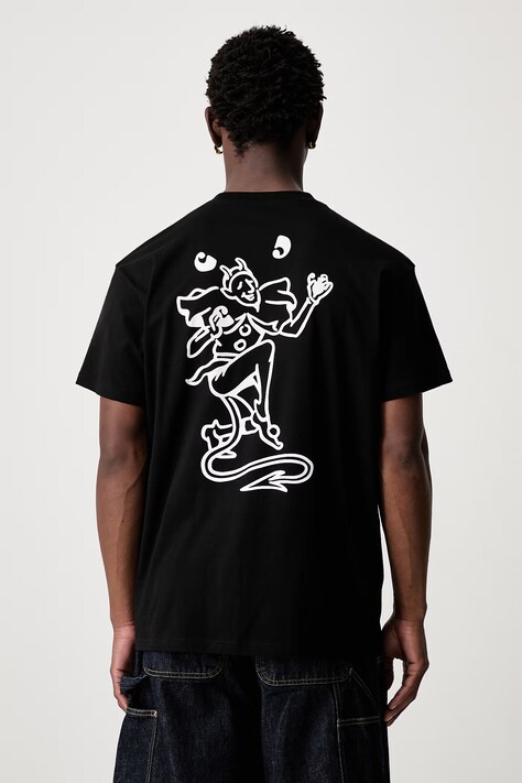Carhartt WIP S/S Playing Cards T-shirt bawełniany męski czarny I036895