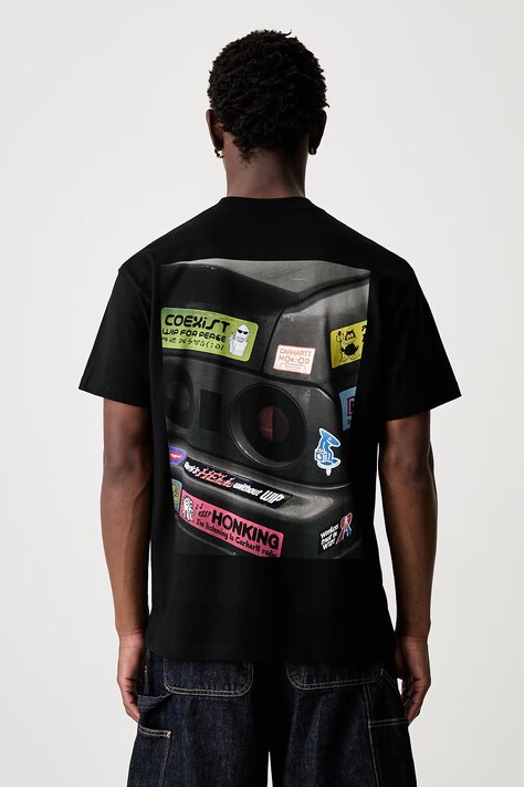 Carhartt WIP S/S Bumper Car T-shirt bawełniany męski czarny I036888