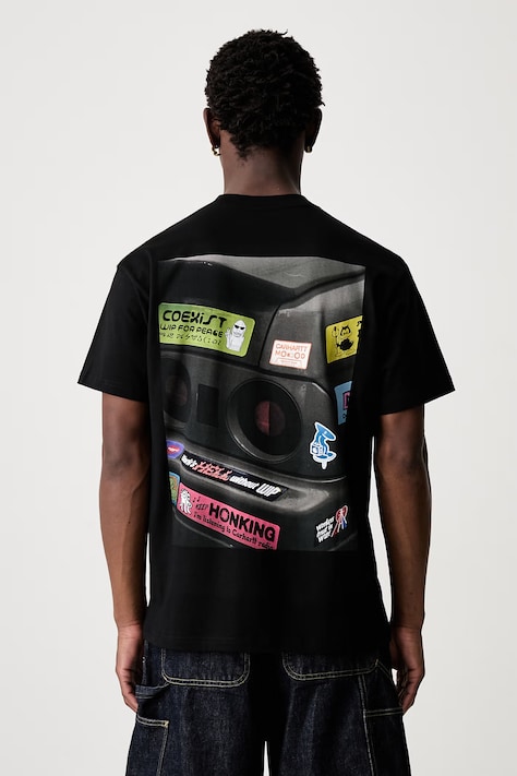 Carhartt WIP S/S Bumper Car T-shirt bawełniany męski czarny I036888