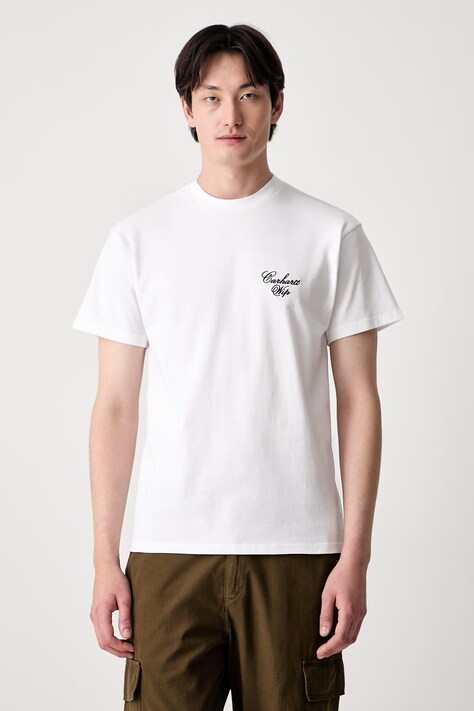Carhartt WIP S/S Gracious T-shirt bawełniany męski biały I036879