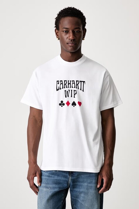 Carhartt WIP S/S Deck T-shirt bawełniany męski biały I037548