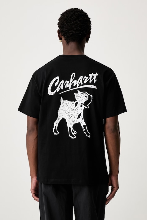 Carhartt WIP S/S Pup T-shirt bawełniany męski czarny I037537
