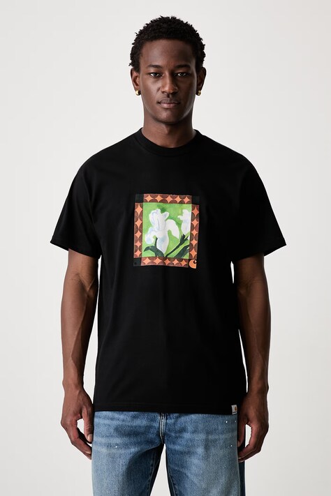 Carhartt WIP S/S Julia Klenovsky T-shirt bawełniany męski czarny I036903