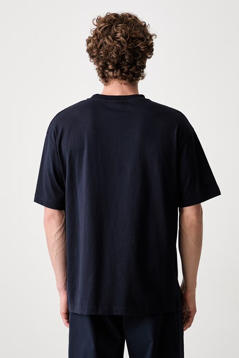Drôle de Monsieur tricou pentru bărbați din bumbac Belissima bleumarin L-TS324-CO311