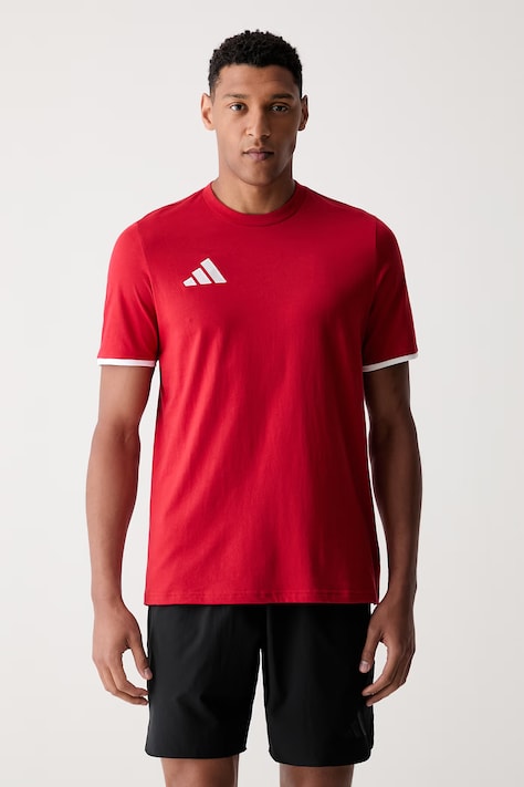 adidas Performance T-shirt męski bawełniany Entrada26 czerwony JZ6676