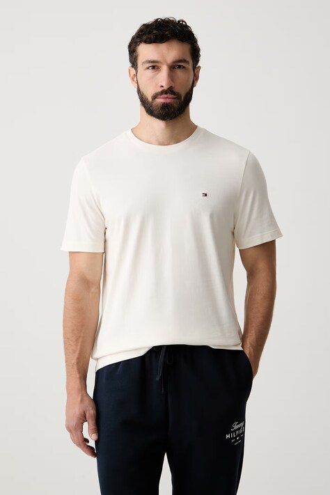Tommy Hilfiger T-shirt męski bawełniany beżowy MW0MW39995