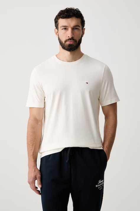 Tommy Hilfiger tricou pentru bărbați, din bumbac bej MW0MW39995