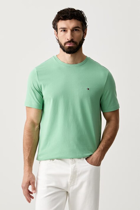 Tommy Hilfiger T-shirt męski bawełniany zielony MW0MW39995
