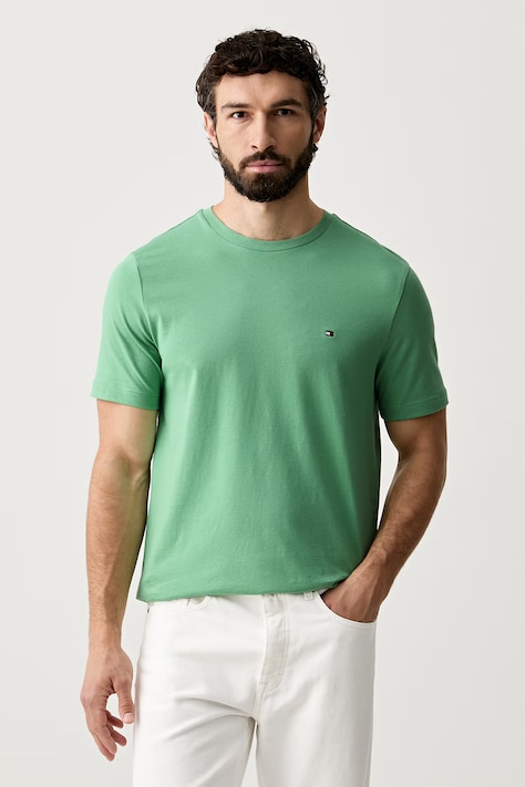 Tommy Hilfiger t-shirt ανδρικό βαμβακερό πράσινο MW0MW39995