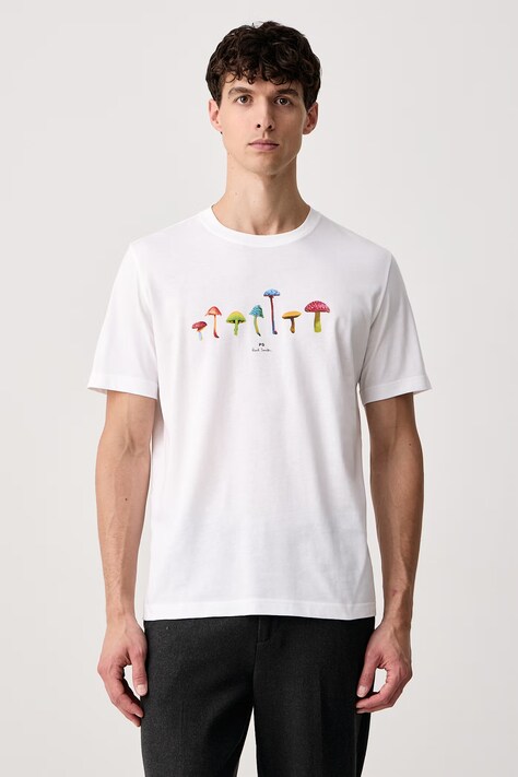 PS Paul Smith T-shirt męski bawełniany biały M2R-011R-WP6077