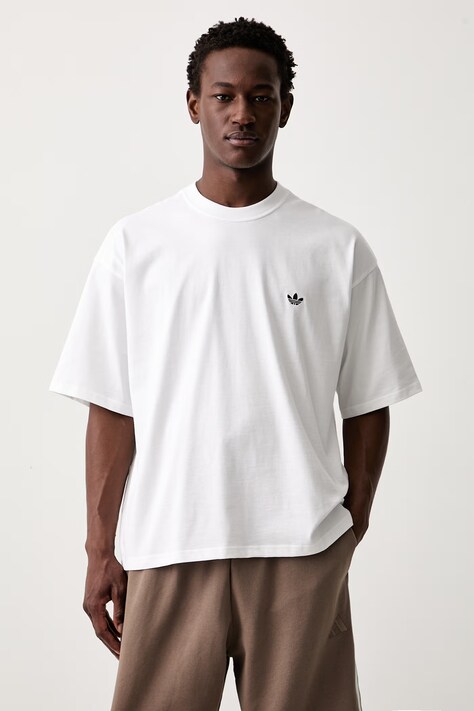 adidas Originals T-shirt męski bawełniany Trefoil biały KS9760
