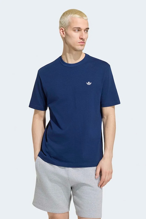adidas Originals T-shirt męski bawełniany Trefoil Essentials granatowy KS7388