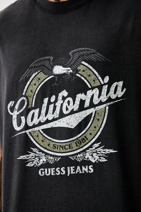 Guess Jeans футболка чоловіча бавовняна — AW26-TSMZRO, сірий — фото 5